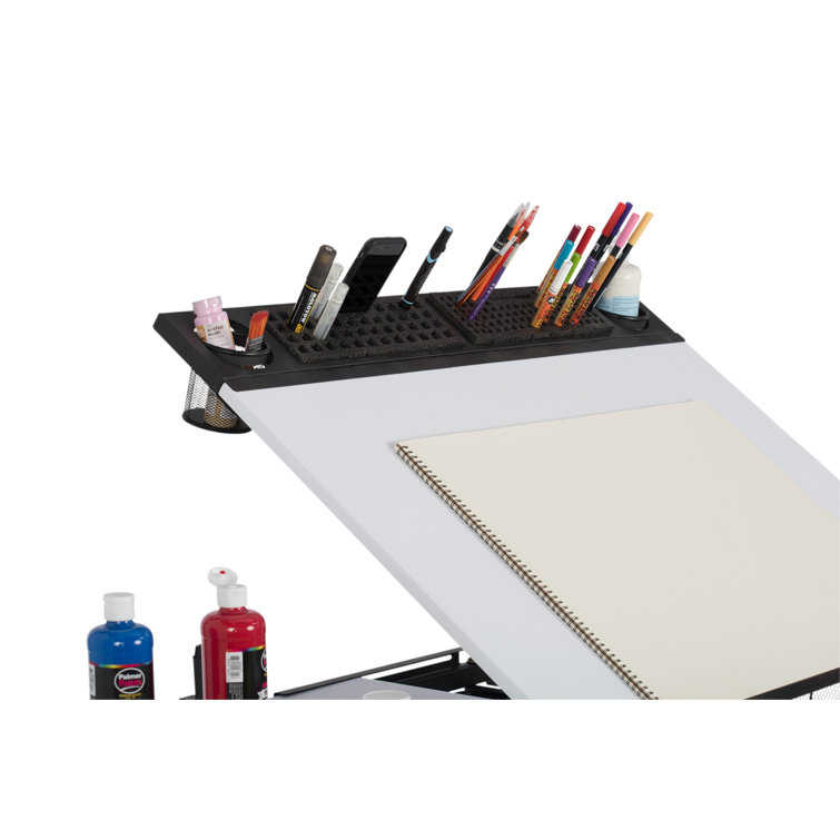 Inbox Zero Crayton 36" Premier Metal Art Tray for Drafting Tables